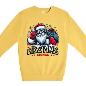 Merry Rizz Mas Sigmas Gen Alpha Middle School Christmas Premium Crewneck Sweatshirt