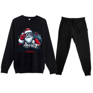 Merry Rizz Mas Sigmas Gen Alpha Middle School Christmas Premium Crewneck Sweatsuit Set