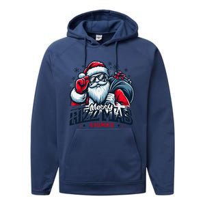 Merry Rizz Mas Sigmas Gen Alpha Middle School Christmas Performance Fleece Hoodie