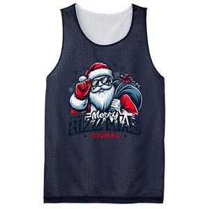 Merry Rizz Mas Sigmas Gen Alpha Middle School Christmas Mesh Reversible Basketball Jersey Tank