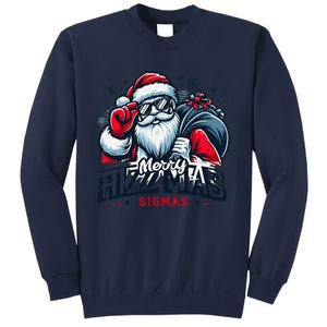 Merry Rizz Mas Sigmas Gen Alpha Middle School Christmas Tall Sweatshirt