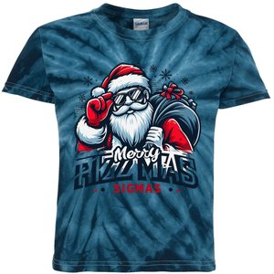 Merry Rizz Mas Sigmas Gen Alpha Middle School Christmas Kids Tie-Dye T-Shirt