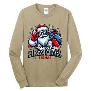 Merry Rizz Mas Sigmas Gen Alpha Middle School Christmas Tall Long Sleeve T-Shirt