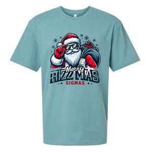 Merry Rizz Mas Sigmas Gen Alpha Middle School Christmas Sueded Cloud Jersey T-Shirt