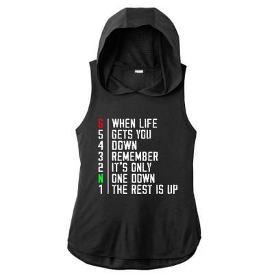 Motorcycle Rider Motivational Motorcyclists Motocross Riding Ladies PosiCharge Tri-Blend Wicking Draft Hoodie Tank