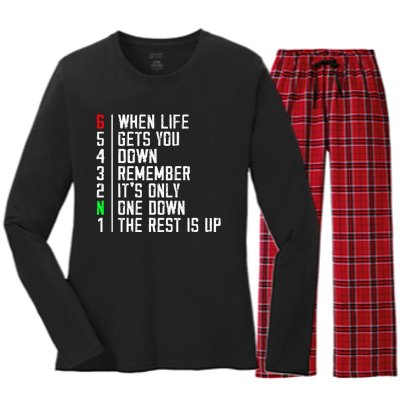 Motorcycle Rider Motivational Motorcyclists Motocross Riding Women's Long Sleeve Flannel Pajama Set 