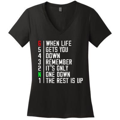 Motorcycle Rider Motivational Motorcyclists Motocross Riding Women's V-Neck T-Shirt