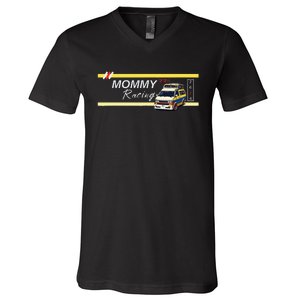 Mommy Racing V-Neck T-Shirt