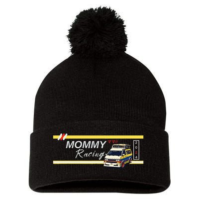 Mommy Racing Pom Pom 12in Knit Beanie