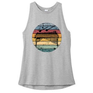 Marimba Retro Marimba Player Marimba Lover Ladies PosiCharge Tri-Blend Wicking Tank