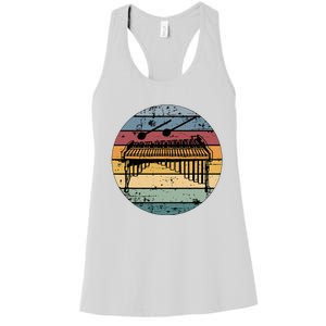 Marimba Retro Marimba Player Marimba Lover Women's Racerback Tank