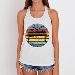 Marimba Retro Marimba Player Marimba Lover Women's Knotted Racerback Tank