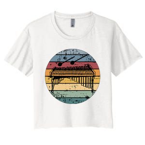 Marimba Retro Marimba Player Marimba Lover Women's Crop Top Tee