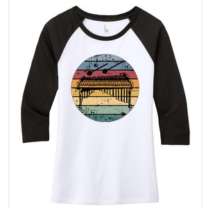 Marimba Retro Marimba Player Marimba Lover Women's Tri-Blend 3/4-Sleeve Raglan Shirt