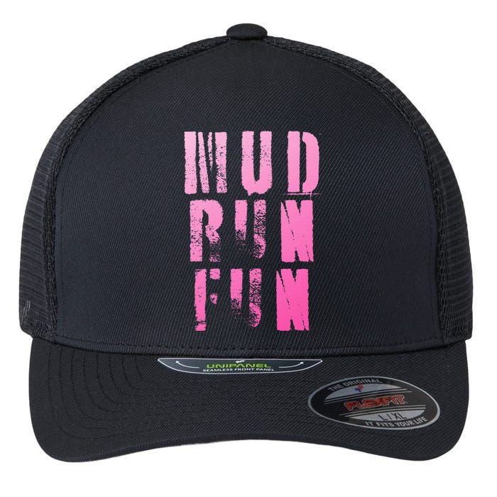 Mud Run Mud Run Fun Obstacle Race Flexfit Unipanel Trucker Cap