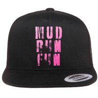 Mud Run Mud Run Fun Obstacle Race Flat Bill Trucker Hat