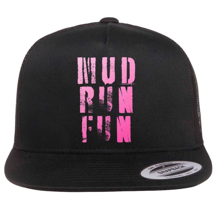 Mud Run Mud Run Fun Obstacle Race Flat Bill Trucker Hat