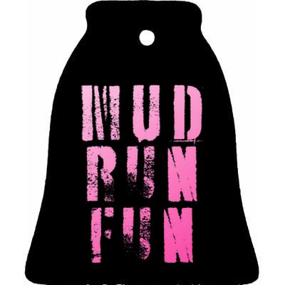 Mud Run Mud Run Fun Obstacle Race Ceramic Bell Ornament