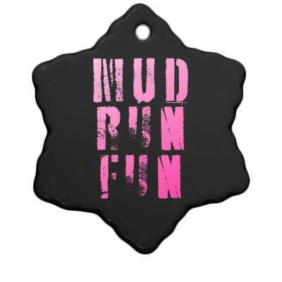 Mud Run Mud Run Fun Obstacle Race Ceramic Star Ornament