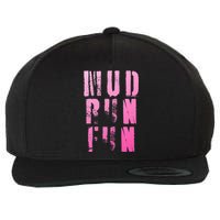 Mud Run Mud Run Fun Obstacle Race Wool Snapback Cap