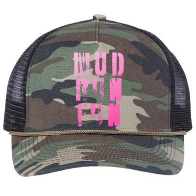 Mud Run Mud Run Fun Obstacle Race Retro Rope Trucker Hat Cap