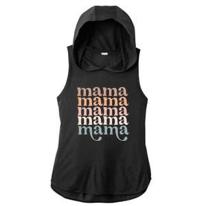 Mama Retro Ladies PosiCharge Tri-Blend Wicking Draft Hoodie Tank