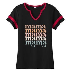 Mama Retro Ladies Halftime Notch Neck Tee