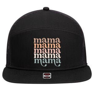 Mama Retro 7 Panel Mesh Trucker Snapback Hat