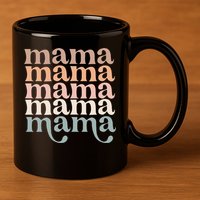 Mama Retro 11oz C Handle Ceramic Mug