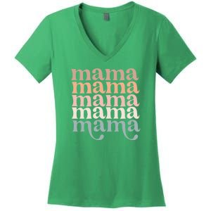 Mama Retro Women's V-Neck T-Shirt