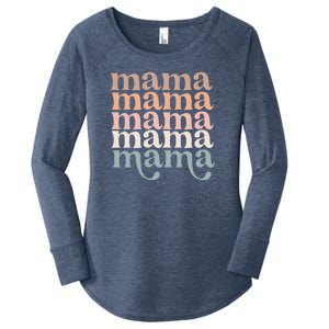 Mama Retro Women's Perfect Tri Tunic Long Sleeve Shirt