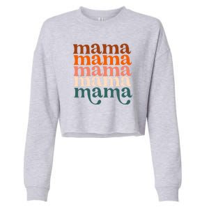 Mama Retro Cropped Pullover Crew