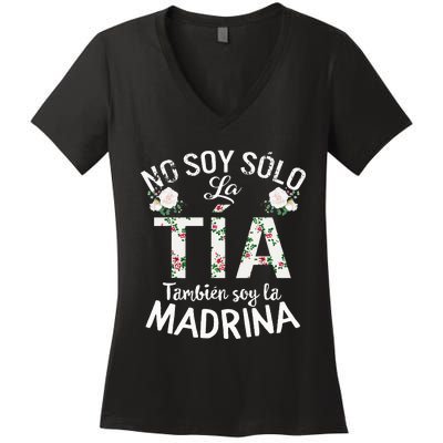 Mujer Regalo Madrina Bautizo Tia Padrino RevelacióN GéNero Women's V-Neck T-Shirt