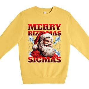 Merry Rizz Mas Sigmas Gen Alpha Middle School Christmas Premium Crewneck Sweatshirt