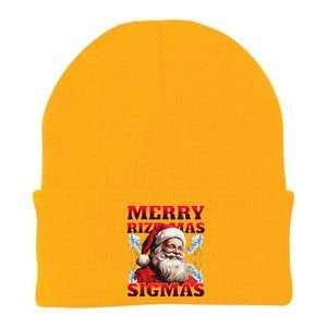 Merry Rizz Mas Sigmas Gen Alpha Middle School Christmas Knit Cap Winter Beanie