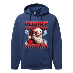 Merry Rizz Mas Sigmas Gen Alpha Middle School Christmas Performance Fleece Hoodie