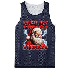 Merry Rizz Mas Sigmas Gen Alpha Middle School Christmas Mesh Reversible Basketball Jersey Tank