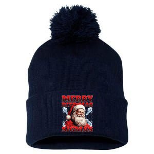 Merry Rizz Mas Sigmas Gen Alpha Middle School Christmas Pom Pom 12in Knit Beanie