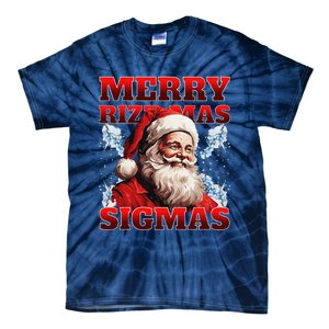 Merry Rizz Mas Sigmas Gen Alpha Middle School Christmas Tie-Dye T-Shirt