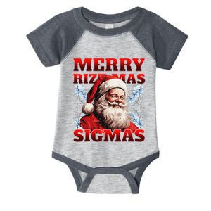 Merry Rizz Mas Sigmas Gen Alpha Middle School Christmas Infant Baby Jersey Bodysuit