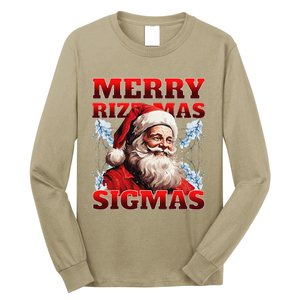 Merry Rizz Mas Sigmas Gen Alpha Middle School Christmas Long Sleeve Shirt