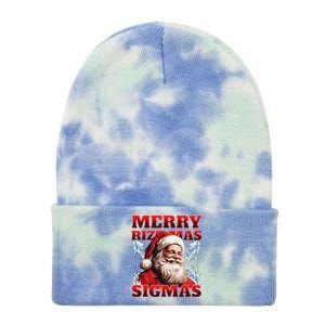 Merry Rizz Mas Sigmas Gen Alpha Middle School Christmas Tie Dye 12in Knit Beanie