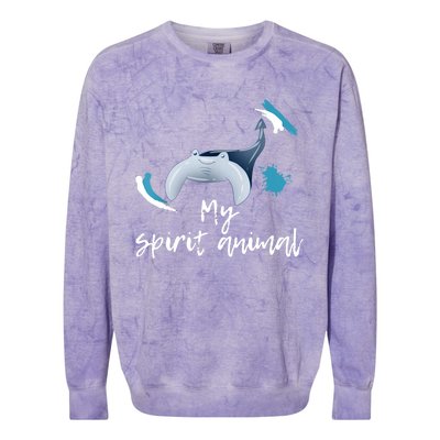 Manta Ray My Spirit Animal Stingray Manta Sea Rays Lovers TShirt Colorblast Crewneck Sweatshirt