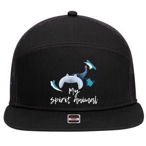 Manta Ray My Spirit Animal Stingray Manta Sea Rays Lovers TShirt 7 Panel Mesh Trucker Snapback Hat