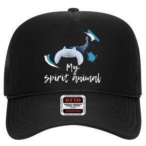 Manta Ray My Spirit Animal Stingray Manta Sea Rays Lovers TShirt High Crown Mesh Back Trucker Hat