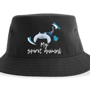 Manta Ray My Spirit Animal Stingray Manta Sea Rays Lovers TShirt Sustainable Bucket Hat