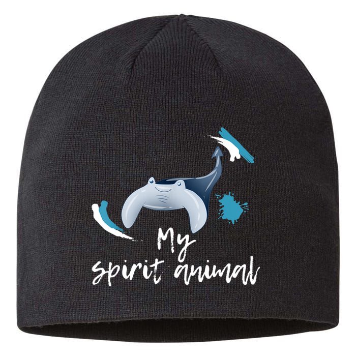 Manta Ray My Spirit Animal Stingray Manta Sea Rays Lovers TShirt Sustainable Beanie