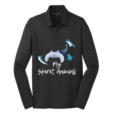 Manta Ray My Spirit Animal Stingray Manta Sea Rays Lovers TShirt Silk Touch Performance Long Sleeve Polo