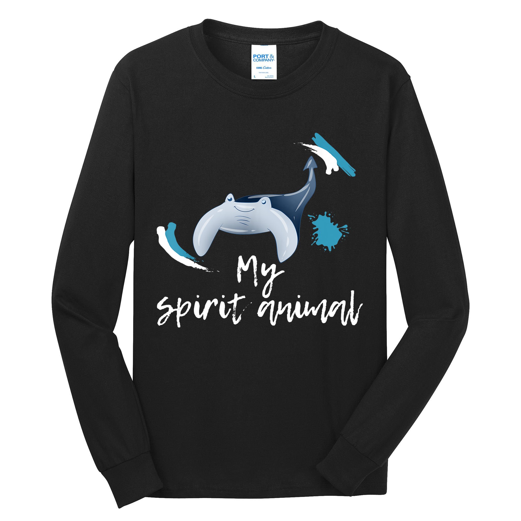 Manta Ray My Spirit Animal Stingray Manta Sea Rays Lovers TShirt Tall Long Sleeve T-Shirt