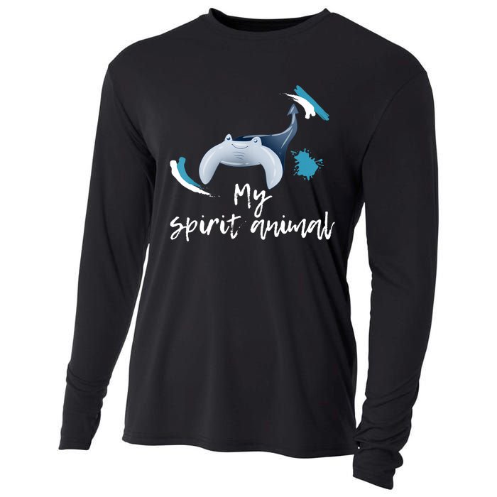 Manta Ray My Spirit Animal Stingray Manta Sea Rays Lovers TShirt Cooling Performance Long Sleeve Crew